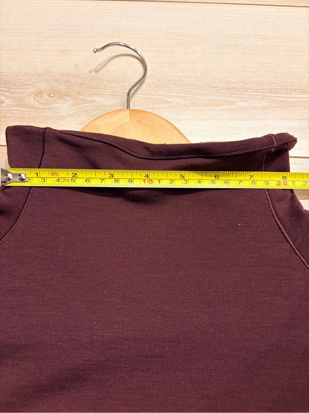 Lole Cropped Mock Neck Long-Sleeve Top in burgundy - Picture 10 of 13
